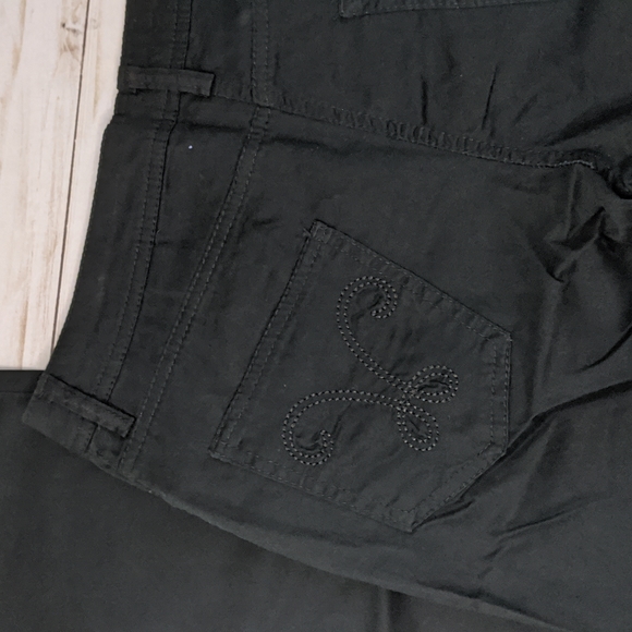 Bogari Designed in Italy Casual Cotton Pants Black Size 4 - Picture 5 of 11